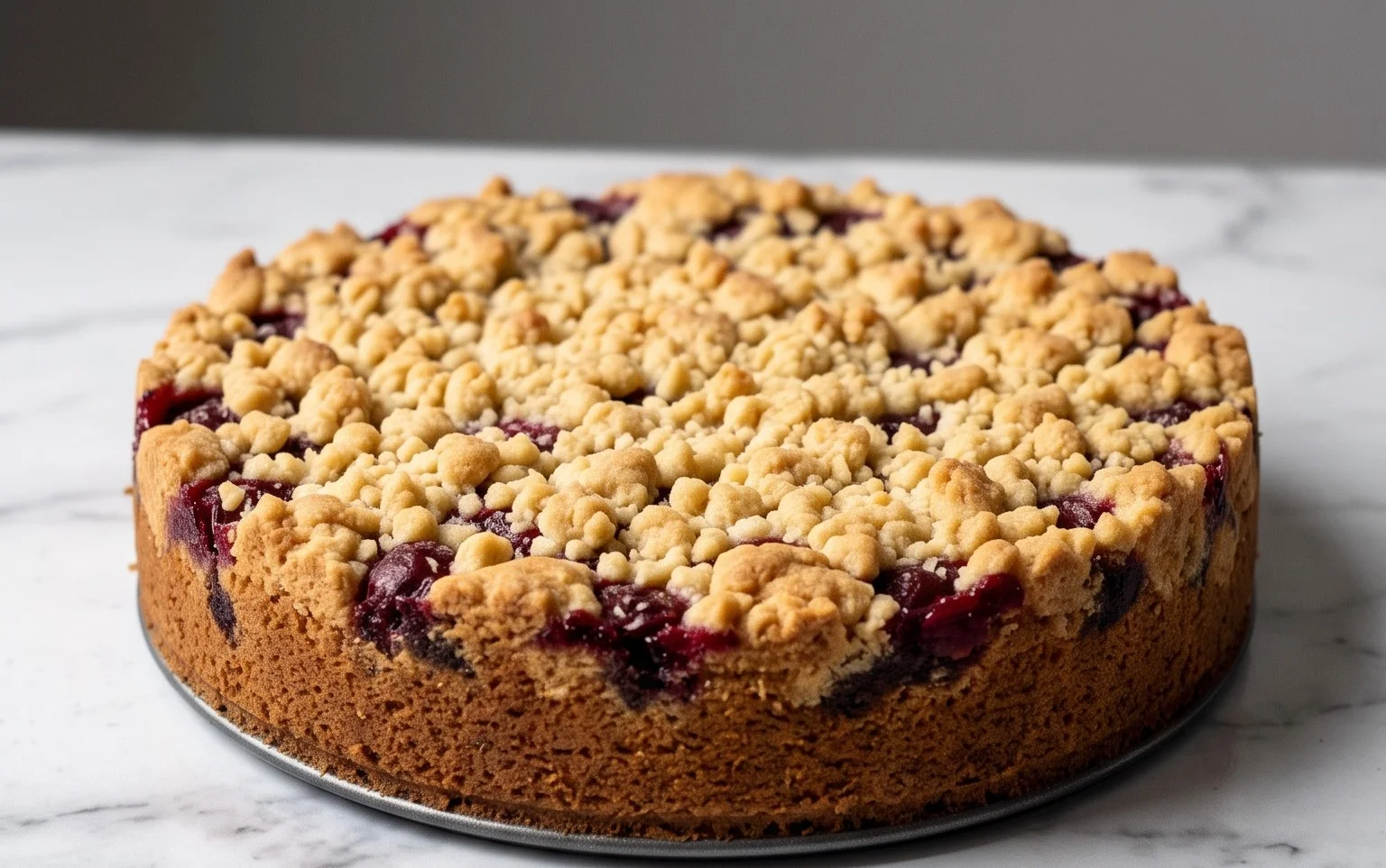 Einfacher Kirsch Extract-Streusel-Kuchen: Schnell & Fruchtig