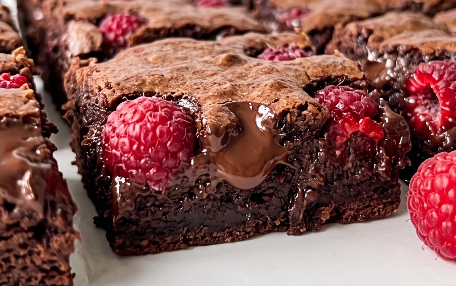 Vegane Himbeer-Schoko-Brownies (saftig & einfach)